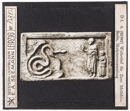 Vorschaubild Weiherelief für Zeus Meilichios. Berlin, Skulpturensammlung (Seestern-Nr. 82982) 